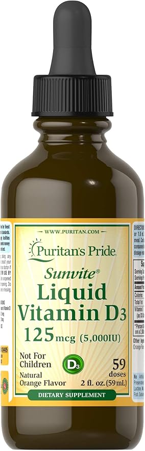 Puritan's Pride Liquid Vitamin D3 5000 IU-2 oz Liquid