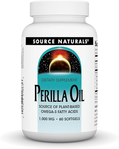 Source Naturals Perilla Oil Source of Plant-Based Omega-3 Fatty Acids, 1000 mg - 60 Softgels