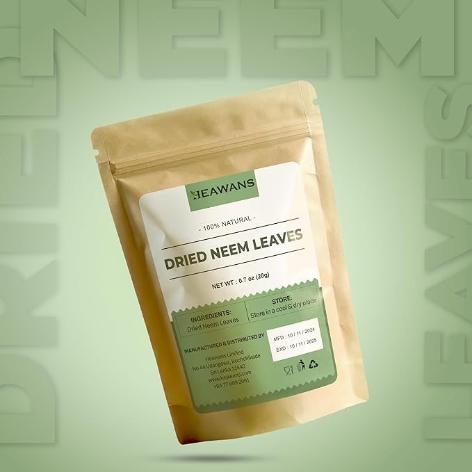 Heawans Naturally Grown Dried neem Leaves Whole (0.7 oz)