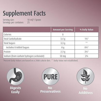 Hubner Original Silicea Kollagen Plus, Collagen Peptide Blend Dietary Supplement, 15ml Single Dose Packets, 30-Pack