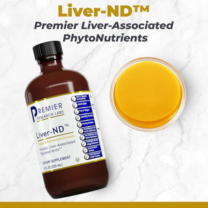 Premier Research Labs Liver-ND - Liver Cleanse, Milk Thistle Extract, Milk Thistle Liquid Drops, Tincture Supplement Fermented with Probiotics, with Antioxidants, Turmeric, 8 Fl Oz Bottle