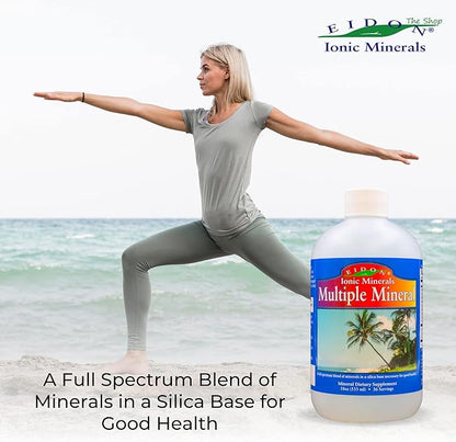 Eidon Ionic Minerals Multiple Minerals Supplement - Ionic Trace Mineral Drops for Water, Natural Liquid Vitamins to Support Heart Health and Hydration, No Additives or Preservatives - 18 oz
