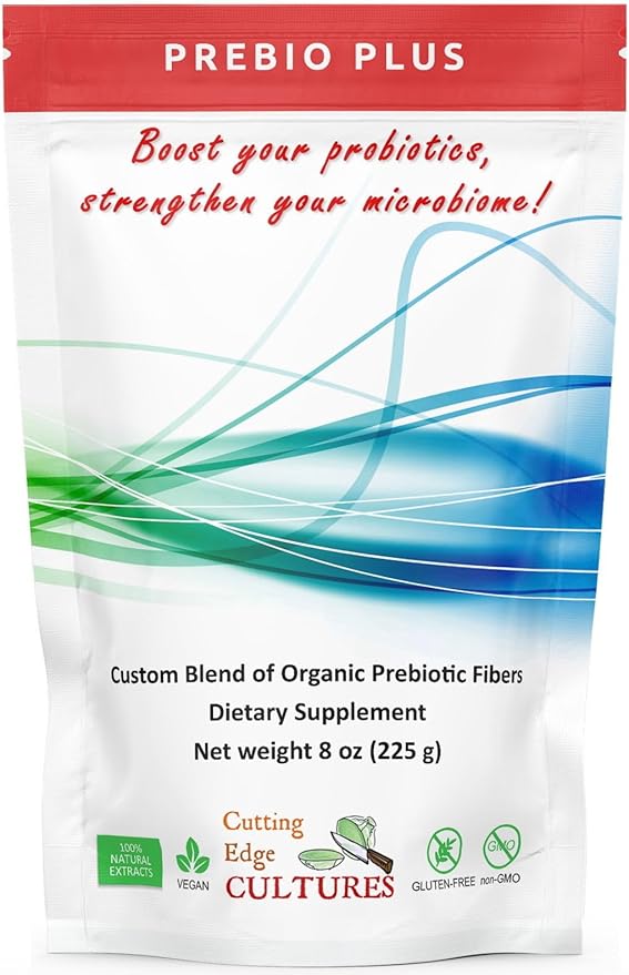 Prebio Plus Prebiotic Fiber Powder Best Custom Blend of Organic Prebiotic Fibers Dietary Supplement 8 oz