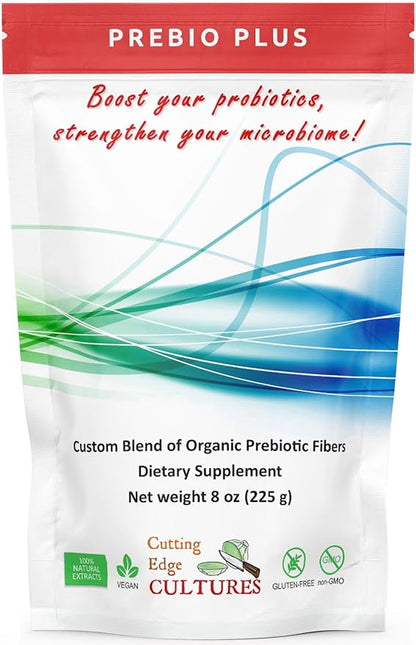 Prebio Plus Prebiotic Fiber Powder Best Custom Blend of Organic Prebiotic Fibers Dietary Supplement 8 oz