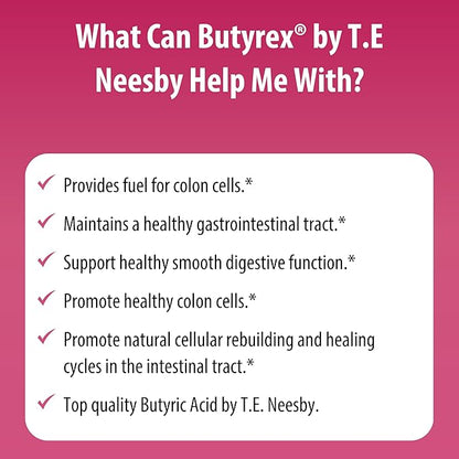 Jigsaw Health Butyrex by T.E.Neesby | Dietary Supplement | 250 Capsules | 125 Servings