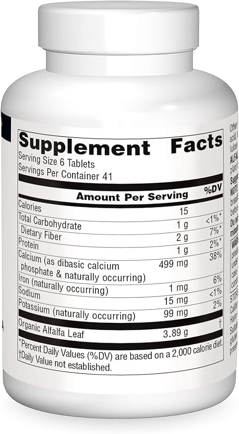 Source Naturals Alfalfa 10 Grain Dietary Supplement - 250 Tablets