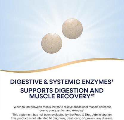 Nature's Way Mega-Zyme, Pancreatic & Systemic Enzymes*, Relieves Occasional Muscle Soreness Due to Overexertion and Exercise,* Digestive Support*, 100 Tablets (Packaging May Vary)