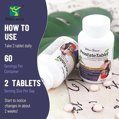 Prostate Pills, 600mg Male Saw Palmetto Prostate Supplements, Support Better Sleep and Urinary Health, 60 Tablets