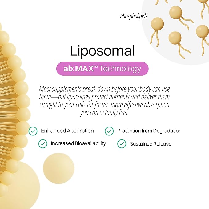 Liposomal Glutathione Powder, 125mg L-Glutathione Sugar-Free Flavored Packets, 100mg Vitamin C, Powerful Antioxidant Supplement for Skin, Beauty Health & Detox Support, 30 Packets - Lemon
