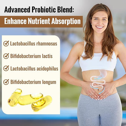 Hyaluronic Acid Capsules - Hylunaric Acid 1200 mg, with Collagen Peptides, Vitamin C, Phytoceramides