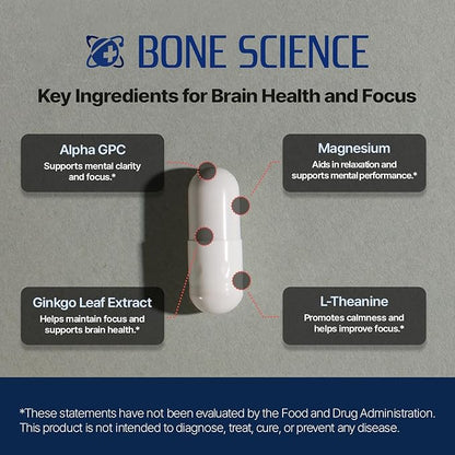 Prime Brain Supplement | Nootropic for Memory, Focus & Cognitive Support | Includes Phosphatidylserine, Alpha GPC, L-Theanine & Ginkgo Biloba | 60 Capsules