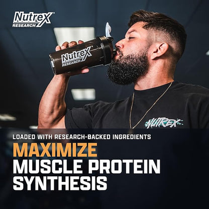 Nutrex Research EAA Hydration | EAAs + BCAA Powder | Muscle Recovery, Strength, Muscle Building, Endurance | 8G Essential Amino Acids + Electrolytes | 30 Servings It's Mango Time