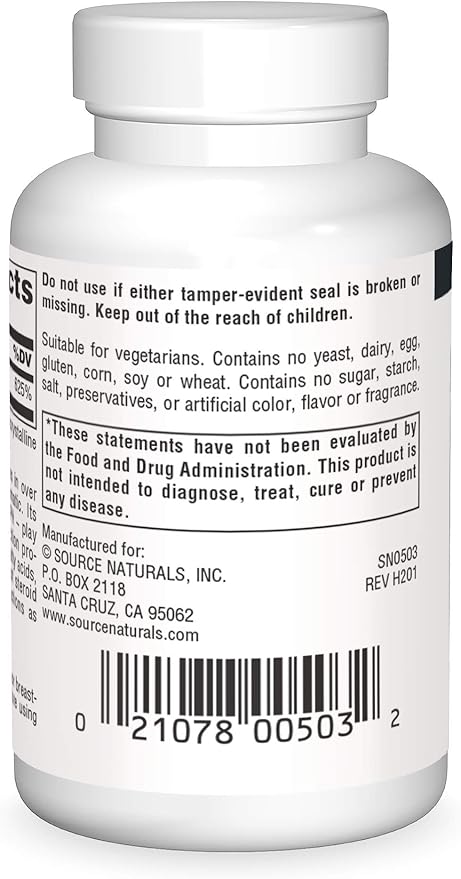 Source Naturals Niacinamide B-3, 100 mg Dietary Supplement - 100 Tablets