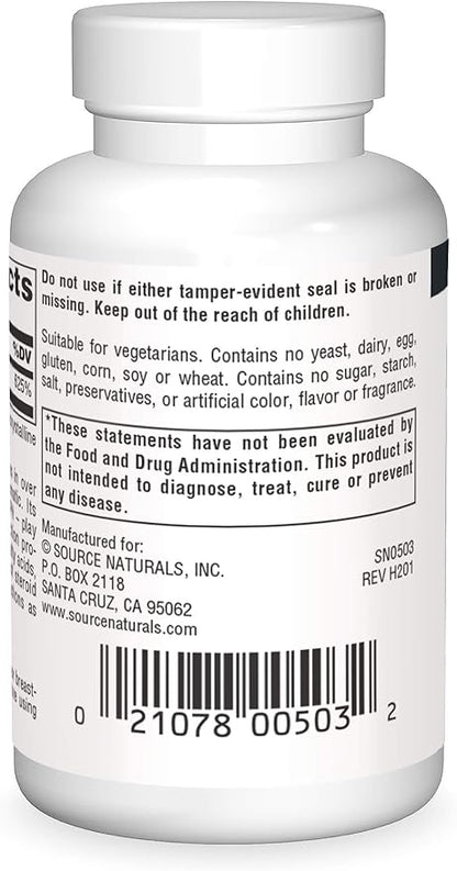 Source Naturals Niacinamide B-3, 100 mg Dietary Supplement - 100 Tablets