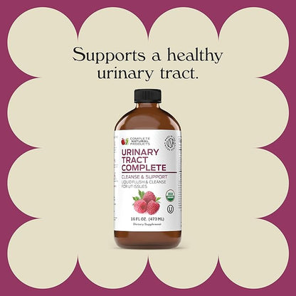 Complete Natural Urinary Tract Complete 12oz - Liquid Supplement for Urinary Tract Health with Organic Cranberry, D-Mannose, Beet Root, Fennel Seed, and Turmeric