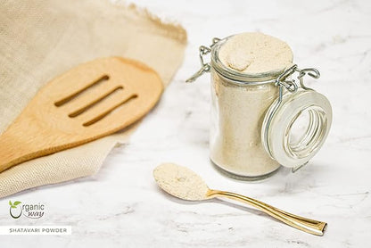 Organic Way Shatavari Powder (Asparagus racemosus) - Kosher & USDA Certified | Vegan, Non-GMO & Gluten Free | Tested for Heavy Metal and Purity | Resealable Bag | 100% Raw from India (1/4LBS / 4Oz)