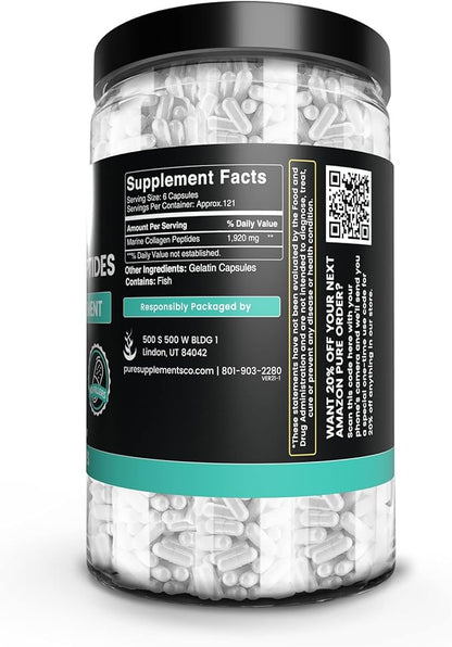 Pure Original Ingredients Collagen Peptides (730 Capsules) No Magnesium Or Rice Fillers, Always Pure, Lab Verified