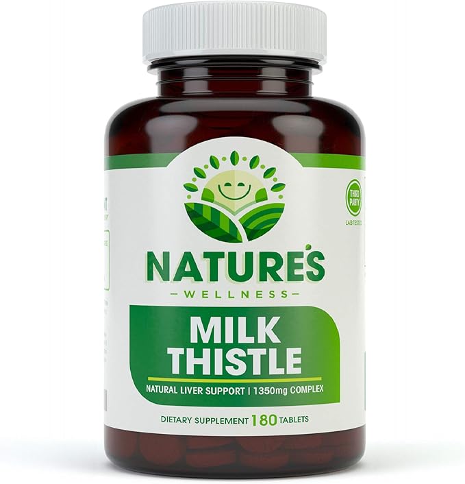 Milk Thistle - 180 Count - Standardized Silymarin Extract for Maximum Liver Support - Detox, Cleanse & Maintain Your Liver – 1350 mg Extract & Seed Complex - Natural Herbal Supplement - 60 Servings