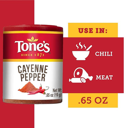 Tone's Cayenne Pepper, 0.65 Ounce