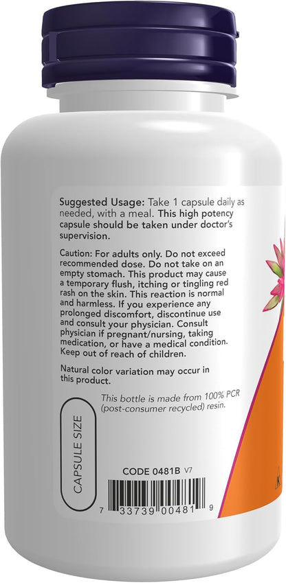 NOW Supplements, Niacin (Vitamin B-3) 500 mg, Essential B-Group Vitamin*, Nutritional Health, 100 Capsules (Pack of 3)