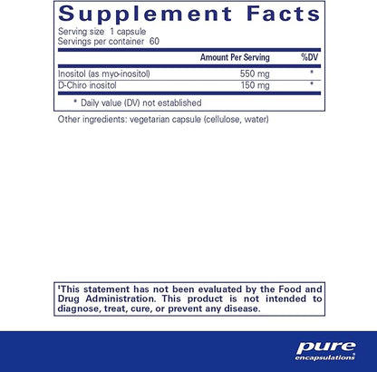 Pure Encapsulations Inositol Complex | Supplement to Support Energy, Healthy Metabolism, and Ovarian Function* | 60 Capsules