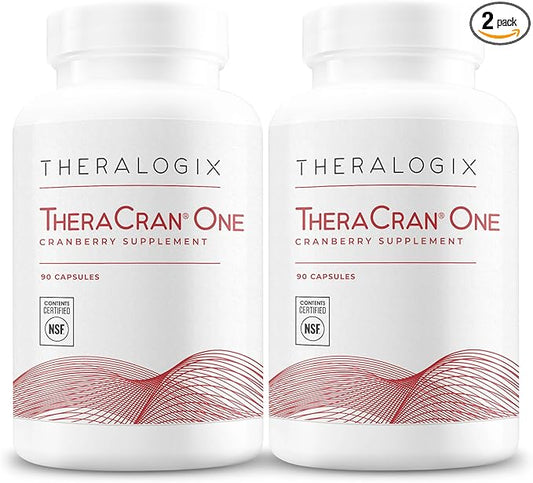 Theralogix TheraCran One Cranberry Capsules - 180-Day Supply - Cranberry Supplement for Men & Women - Cranberry Pills to Support Urinary Tract Health* - 36mg PACs per Capsule - NSF Certified, 180 Coun
