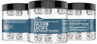 Earthborn Elements Calcium Lactate (200 Capsules) Calcium Supplement