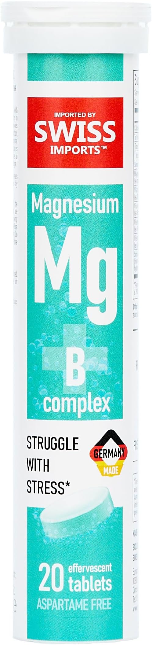 Effervescent Magnesium + B Complex Dietary Supplement, 20 Tablets