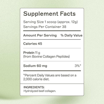 Amy Myers MD Grass Fed Collagen Peptides Powder Unflavored - Pure Hydrolyzed Collagen for Hair Skin and Nails - Bone & Joint Health - Non-GMO, Gluten-Free, Paleo & Keto Friendly - No taste 38 Servings
