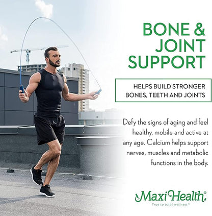 Maxi Health Chewable Calcium Complex - 1000 mg Calcium Supplement w/Vitamin D3 (1000 IU) & Magnesium (400 mg) - Bone, Teeth & Joint Support - 180 Count Chews (Pack of 2)