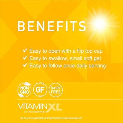 OmegaXL Joint Support Supplement - Natural Muscle/Immune Support, 60 Softgels (2 Pack) & VitaminXL D3 High Potency Daily Vitamin D 5000 IU 125mcg Supplement (30 Softgels)