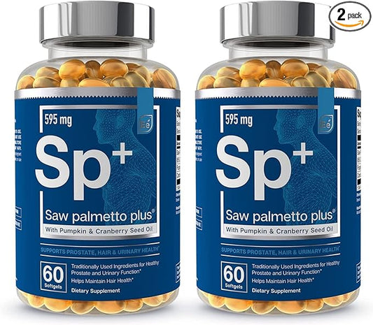 Essential Elements Saw Palmetto Plus - Prostate Health Supplement for Men with Pumpkin and Cranberry Seed Oil | Supports Bladder and Urinary Health 120 Softgels