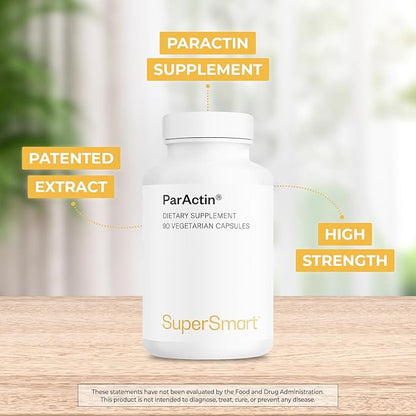 Supersmart - ParActin Supplement 300mg per Day (High Strength) - Andrographis Paniculata | Non-GMO & Gluten Free - 90 Vegetarian Capsules