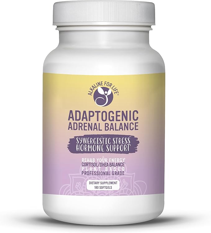 Adaptogenic Adrenal Balance - Including apadptogens: Rhodiola, Relora, Perilla, Phosphatidylcholine - Adrenal Support Supplements 180 Ca[sules