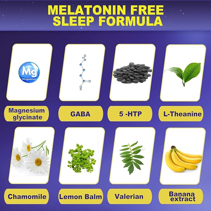 Magnesium Taurate,Melatonin Free Natural Sleep Gummies
