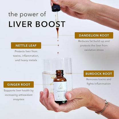 OWL Liver Boost Herbal Supplement – Natural Liver Support Tincture for Detoxification, Digestive Health, and Inflammation Reduction – 1 fl oz