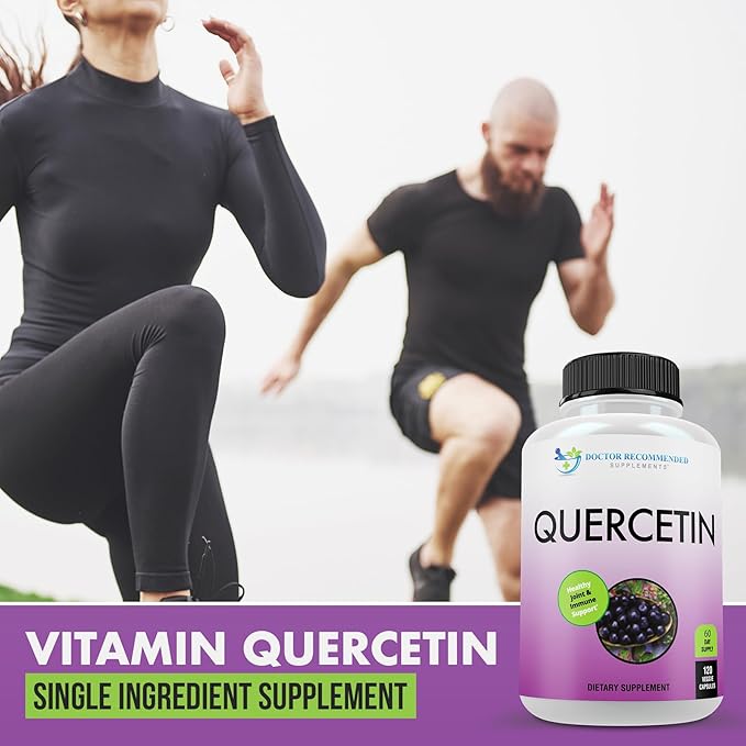 DOCTOR RECOMMENDED SUPPLEMENTS Quercetin 1000mg Per Serving - 120 Veggie Capsules, Vitamin Supplement, 60 Day Supply, (Vegan and Non-GMO)