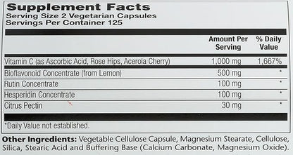 Solaray, Tstr Super Bio C - Buffered, 250 Count