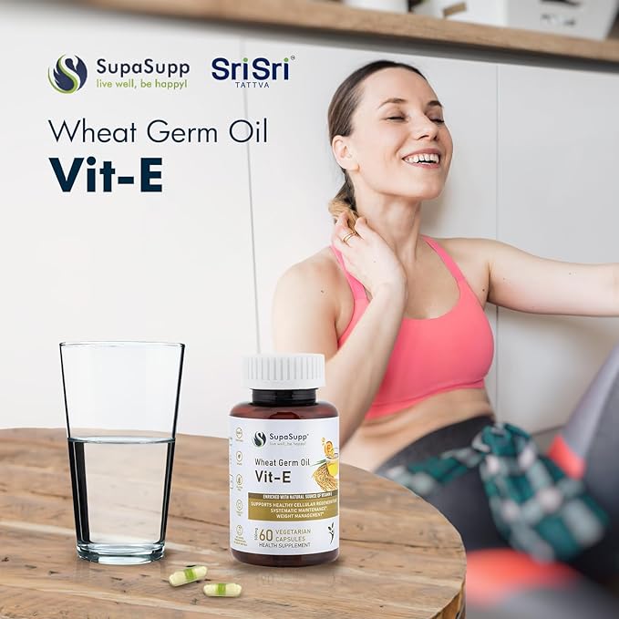 SRI SRI TATTVA VIT-E Wheat Germ Oil, 500mg (60 Capsules)