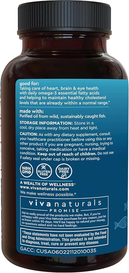 Omega 3 Fish Oil Supplement for Women and Men - 2500 mg Triple Strength Fish Oil Pills with Re-Esterified Omega 3 Fatty Acids including EPA, DHA DPA - 180 Pescatarian-Friendly Softgels