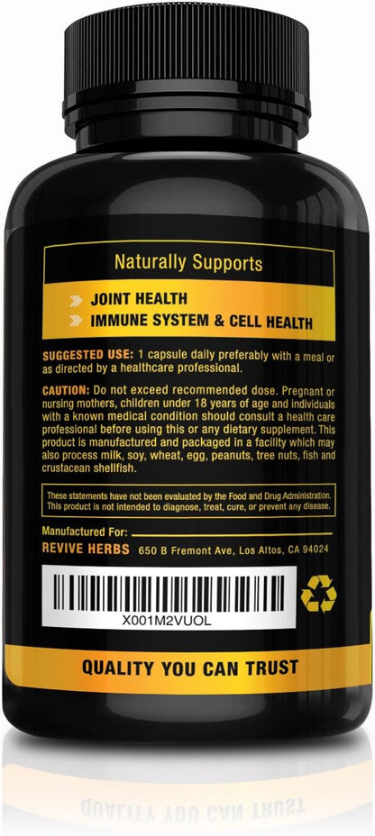 Pure Turmeric Curcumin with Bioperine. Super Strength. One Capsule A Day. Veggie Turmeric Capsules with Black Pepper. Premium Joint Support with 95% Standardized Curcuminoids.