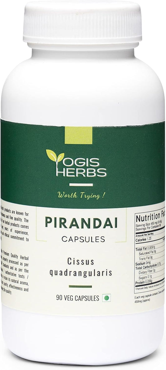 Pirandai Capsules (Cissus Quadrangularis) 90 Veg Capsules