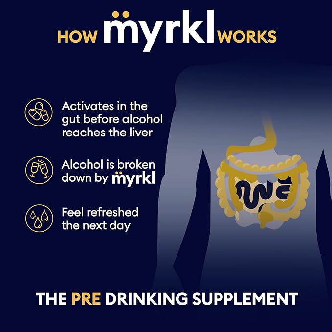 Unique Pre-Drinking Supplement for Liver Health Support, Helps Morning Energy with High-Performing Probiotic, L Cysteine & Vitamin B12, Social Evening, Party & Vacation Essentials, 50 Capsules