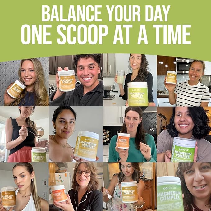 GoBiotix Magnesium Glycinate Powder – Cortisol Supplement for Women and Men – High Absorption Magnesium Complex Calm Supplement with Citrate, Malate – Sugar Free – 420 mg, 60 Servings, Lemon Lime