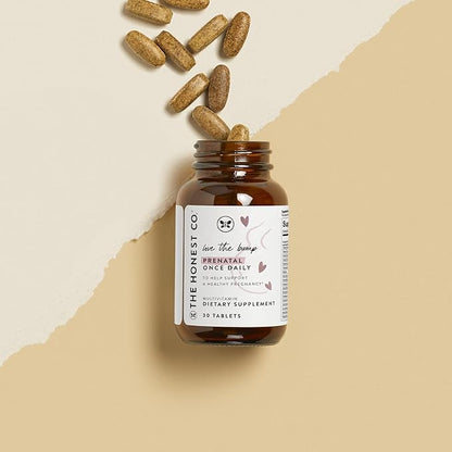 The Honest Company Love the Bump Prenatal Once Daily Supplement | NSF Certified, Non GMO Multivitamin | 30 Count Tablets