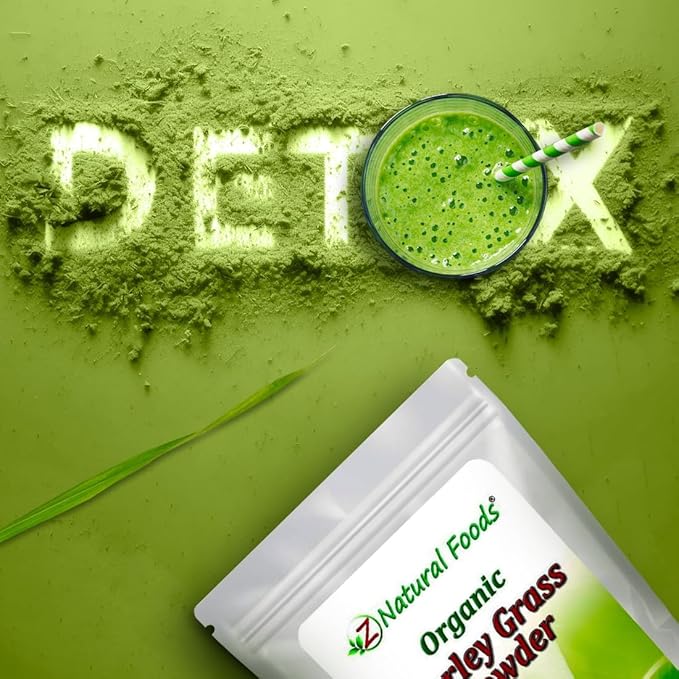 Z Natural Foods Organic Barley Grass Powder - USDA Organic Whole Food Green Blend for Energy Boost, Detox & pH Balance with Amino Acids, Minerals - Antioxidant Mix for Juice, Water, Smoothies, 5 lbs