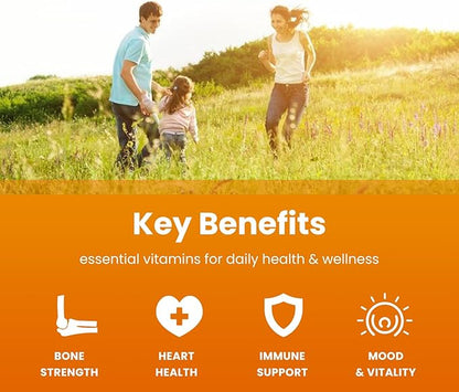 NutraChamps D3 with K2 MK7 Supplement for Heart & Bone Health | Vitamin D & K Complex | 5000 IU of Vitamin D 3 & 100 mcg of Vitamin K 2 MK-7 | 60 Vitamin K2 D3 Capsules