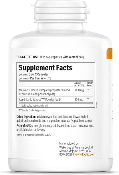 Kyolic Aged Garlic Extract Formula 111, Healthy Inflammation Response, 150 Capsules (Packaging May Vary)
