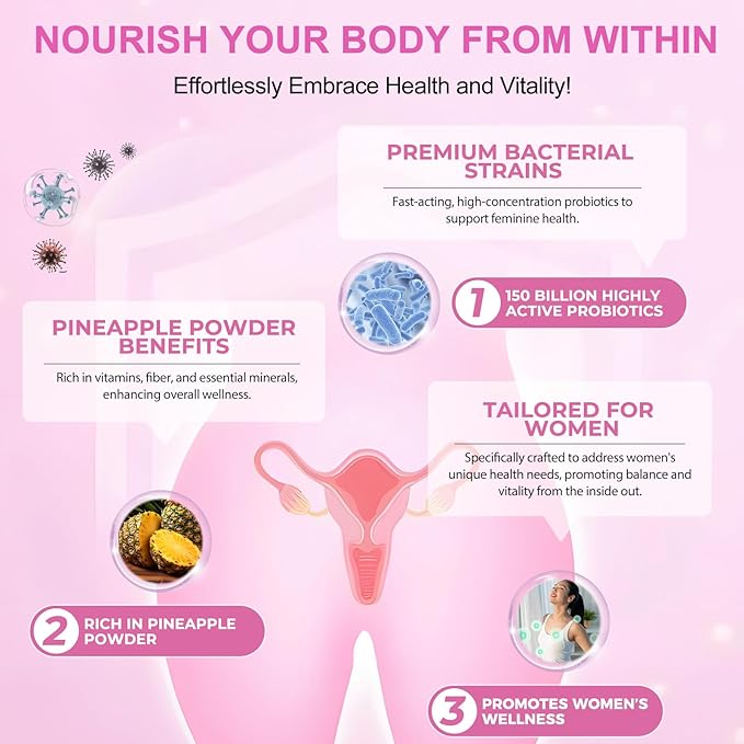 Vital Source Feminine Gummies - Feminine Balance Gummies for Women ph Natrual Famale Balance Cummies - Collagen Gummies - Pineapple PH Balance Gummies for Women Support Women’s Health - 60PCS