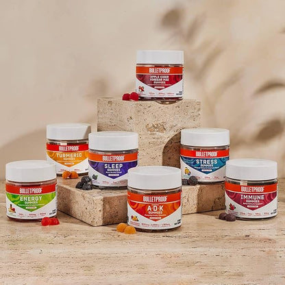 Bulletproof Sugar-Free BlackBerry Flavor Sleep Gummies, 60 Count, Keto Supplement for Sleep Support